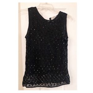 Black sequin top
